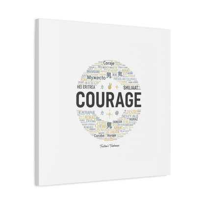 Courage Word Cloud Canvas | Fresh-Start Minimalism art print