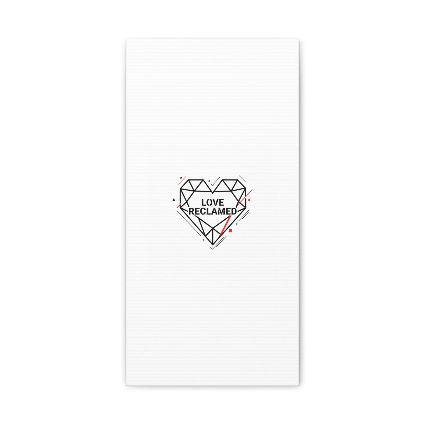 Love Reclaimed Canvas | modern heart design, minimalist love icon