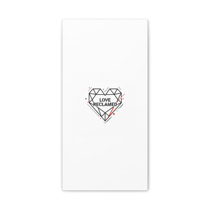 Love Reclaimed Canvas | modern heart design, minimalist love icon