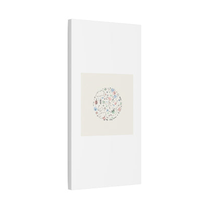 Doodle Circle Line Drawing Matte Canvas, Hand-Drawn Sketch Art