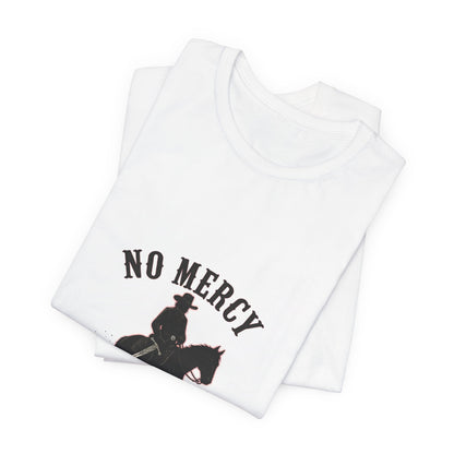 No Mercy Cowboy Skull Tee | Western-Gothic, desert noir design