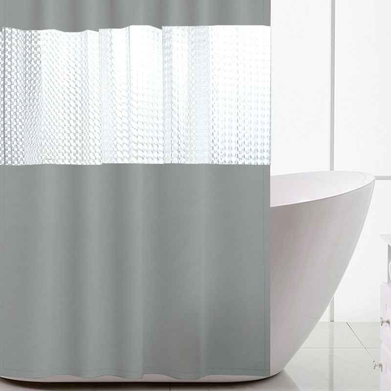 Pure color thick stitching shower curtain