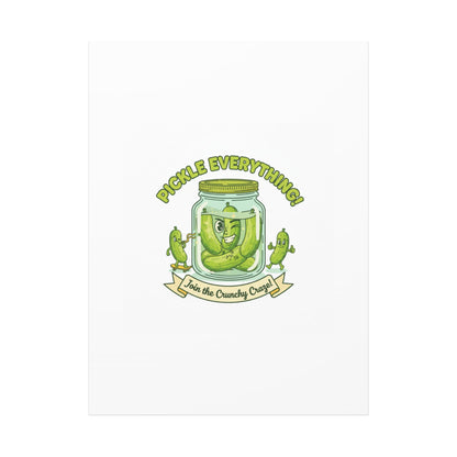 Pickle Everything! Matte Canvas | Brine Design, Pickle Lover Art