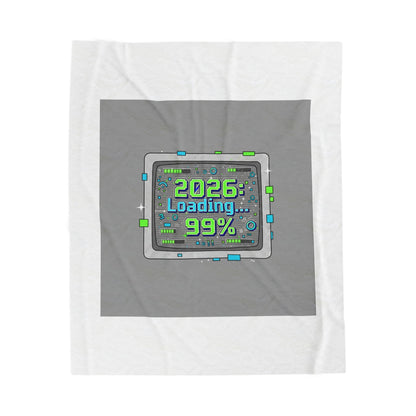 2026 Loading 99% Blanket | NYE countdown, retro system interface