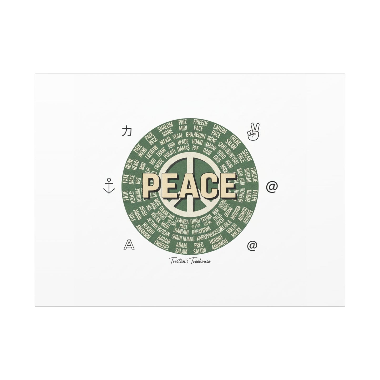 Peace doodle canvas | hand drawn sketch aesthetic, handwritten message