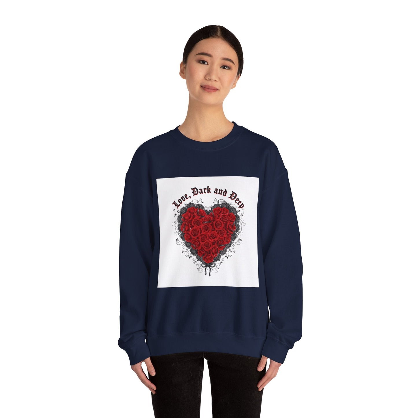 Gothic Rose Heart sweatshirt | New Romantic, 80s nostalgia