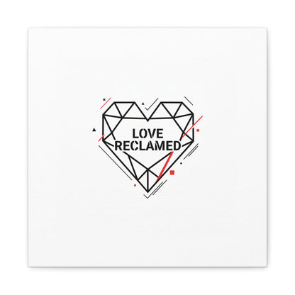 Love Reclaimed Canvas | modern heart design, minimalist love icon