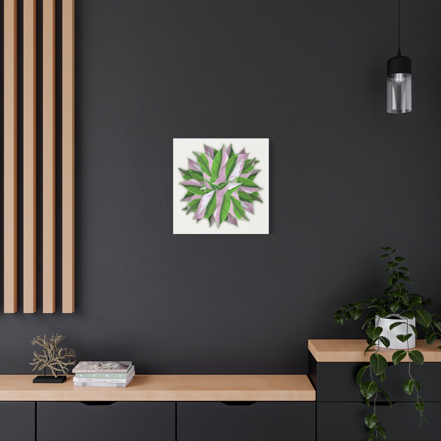 Syngonium Tricolor Pattern Canvas Print – Botanical Wall Art
