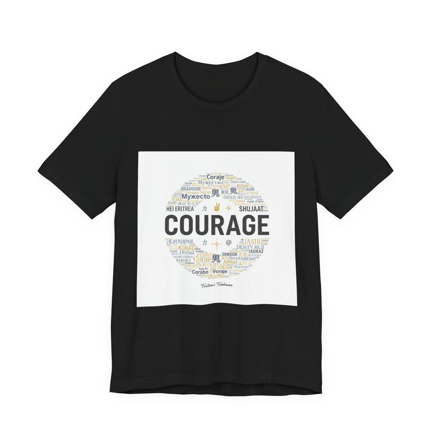 Courage Minimal Wordcloud Tee | Fresh-Start Minimalism, New Page Apparel