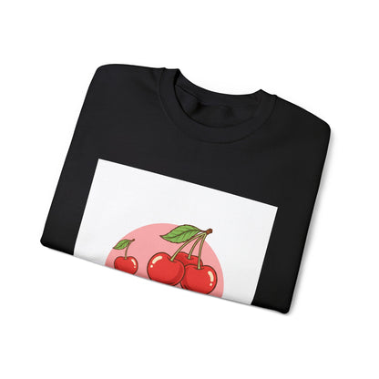 Retro Cherry Graphic Sweatshirt | kawaii fruit design