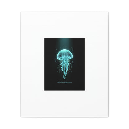 Bioluminescent Jellyfish Art Canvas | Deep Sea Aesthetic, Neon Glow