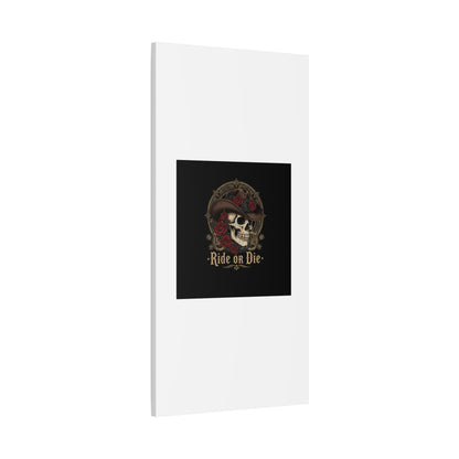 Ride or Die Skull Canvas | Western Skull Art, Gothic Americana