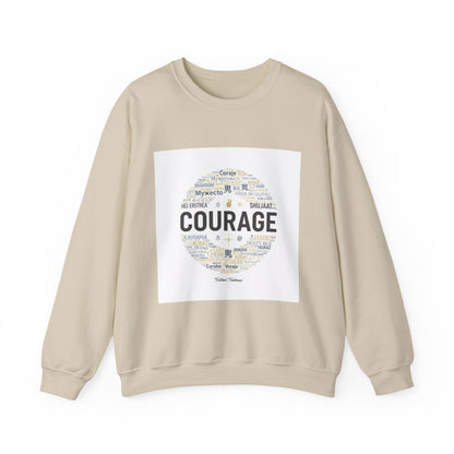 Courage wordcloud Sweatshirt | Fresh Start minimal renewal apparel