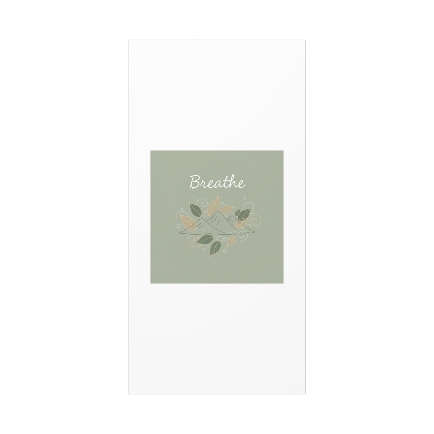 Breathe Mountain Line Canvas | Nature Symbols, Minimal Forest Wall Art