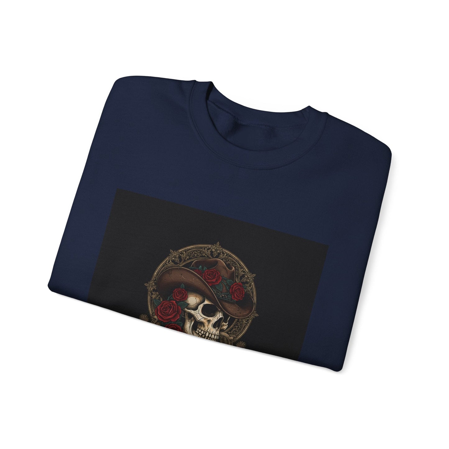 Ride or Die Skull Crewneck Sweatshirt | western skull art, gothic Americana