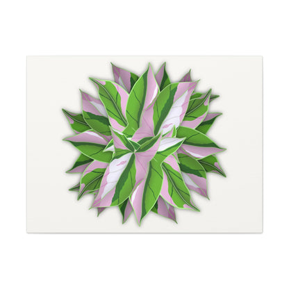 Syngonium Tricolor Pattern Canvas Print – Botanical Wall Art