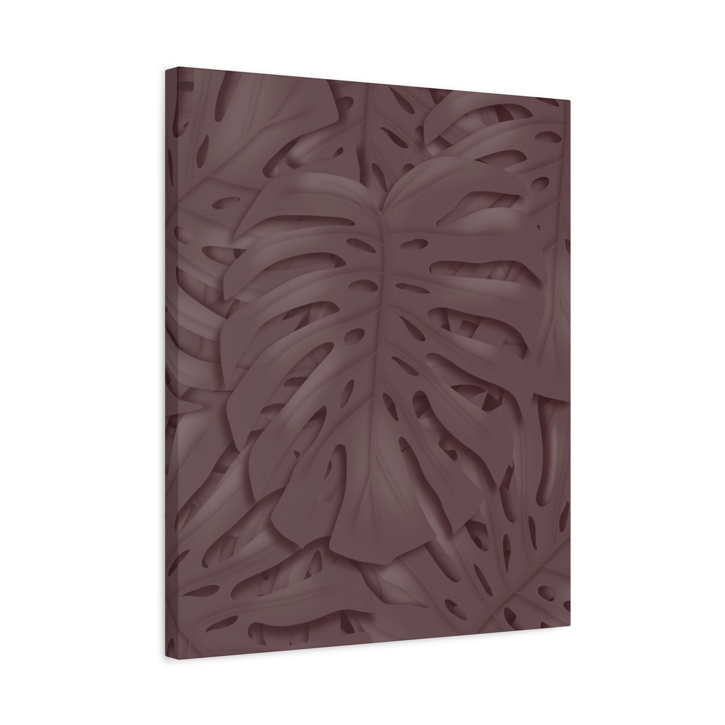 Merlot Monstera Canvas Print – Botanical Wall Art