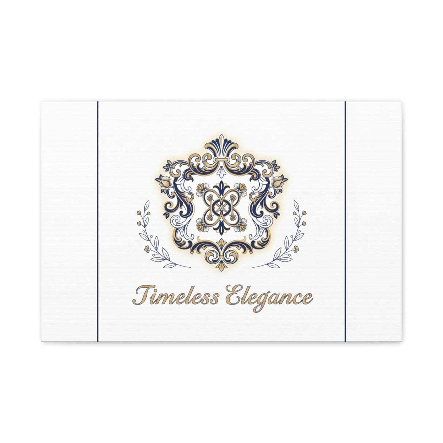 Ornate Brooch Emblem Canvas | Vintage Formalwear Accents, Baroque Print