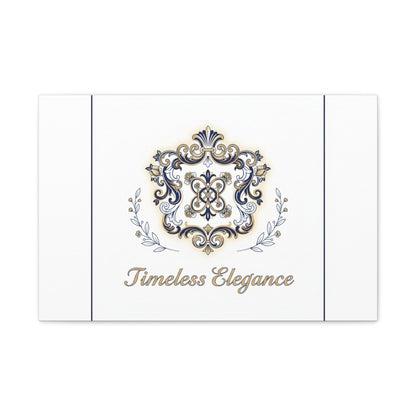 Ornate Brooch Emblem Canvas | Vintage Formalwear Accents, Baroque Print