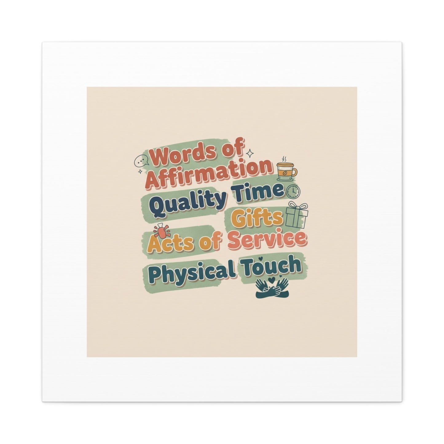 Love Languages List Matte Canvas Wall Art | love language meme, relationship humor