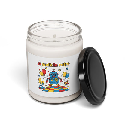 Retro Toy Robot Candle | Throwback Kid, Primary Color Nostalgia