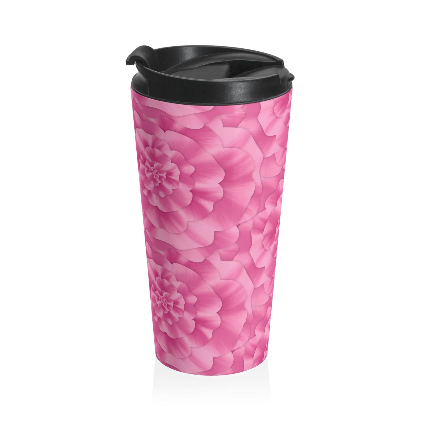 Peony Pattern 15 oz Vacuum Insulated Stainless Steel Travel Tumbler