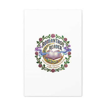 Romantasy Reader Canvas Print | enchanted bookish celestial gothic