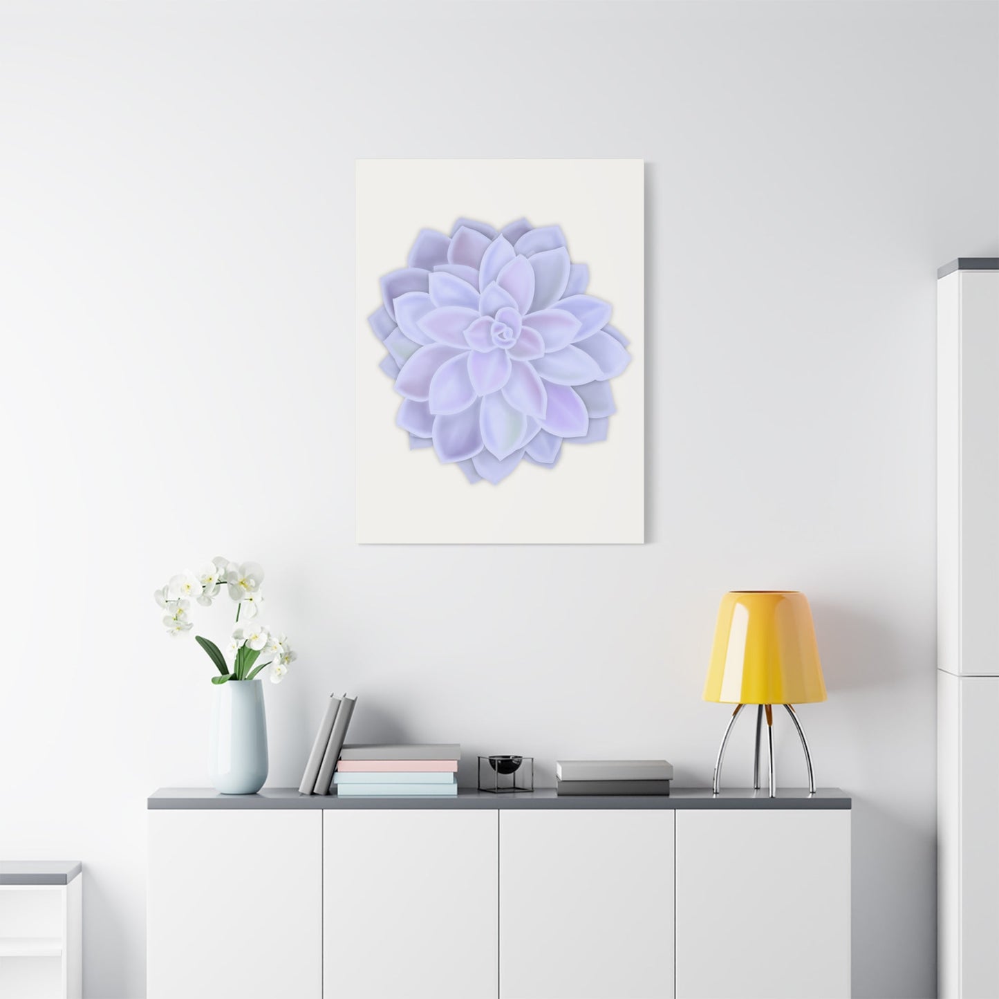 Graptopetalum Murasaki Succulent Canvas Print – Botanical Wall Art