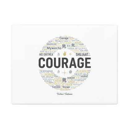 Courage Word Cloud Canvas | Fresh-Start Minimalism art print