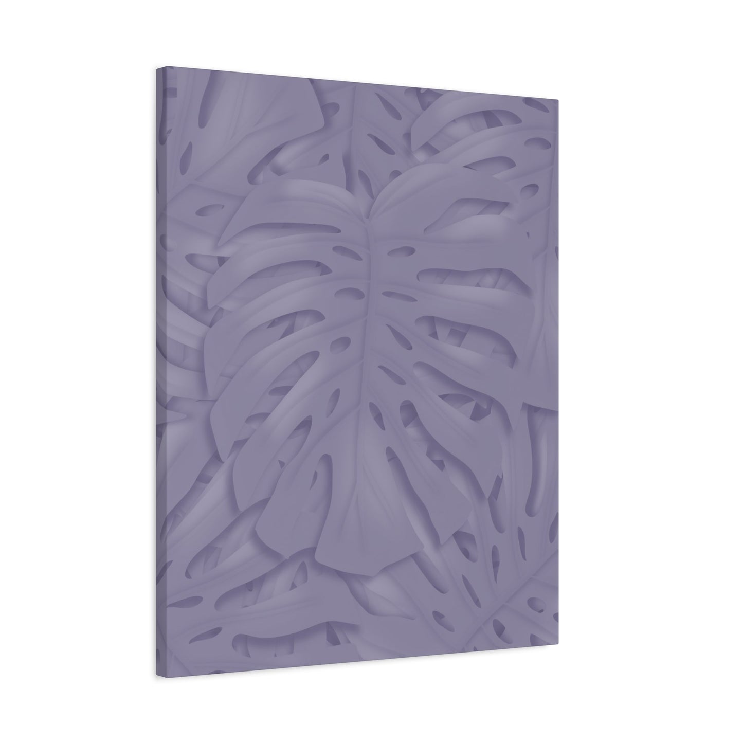 Violet Monstera Canvas Print – Botanical Wall Art