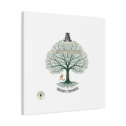Handwritten Doodle Tree Canvas | Matte Stretched Wall Art