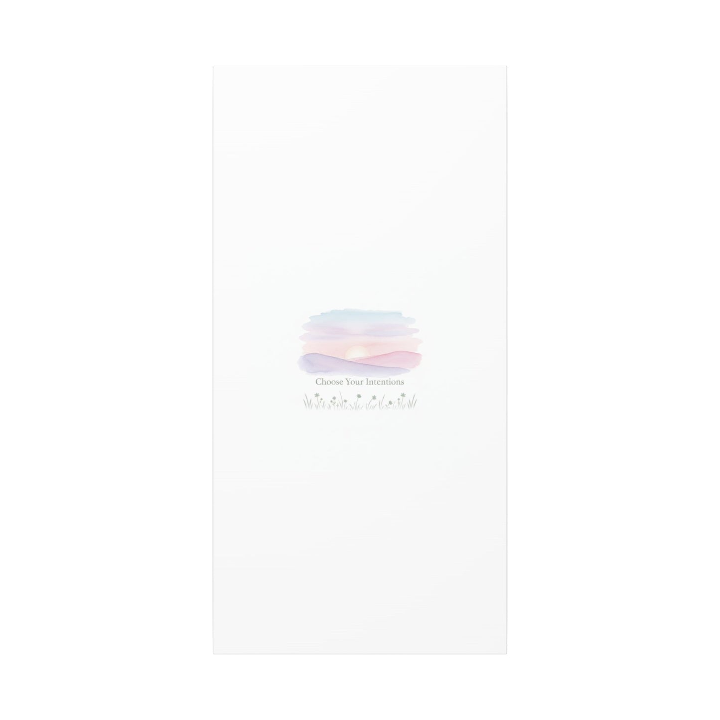 Choose Your Intentions Canvas, soft wellness poster, pastel gradient mindfulness art