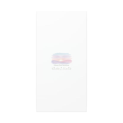 Choose Your Intentions Canvas, soft wellness poster, pastel gradient mindfulness art