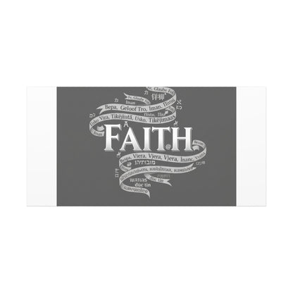 handwritten faith ribbon Canvas | sketch aesthetic, doodle design