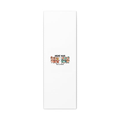 Meme War: Six vs. Seven Canvas Wall Art