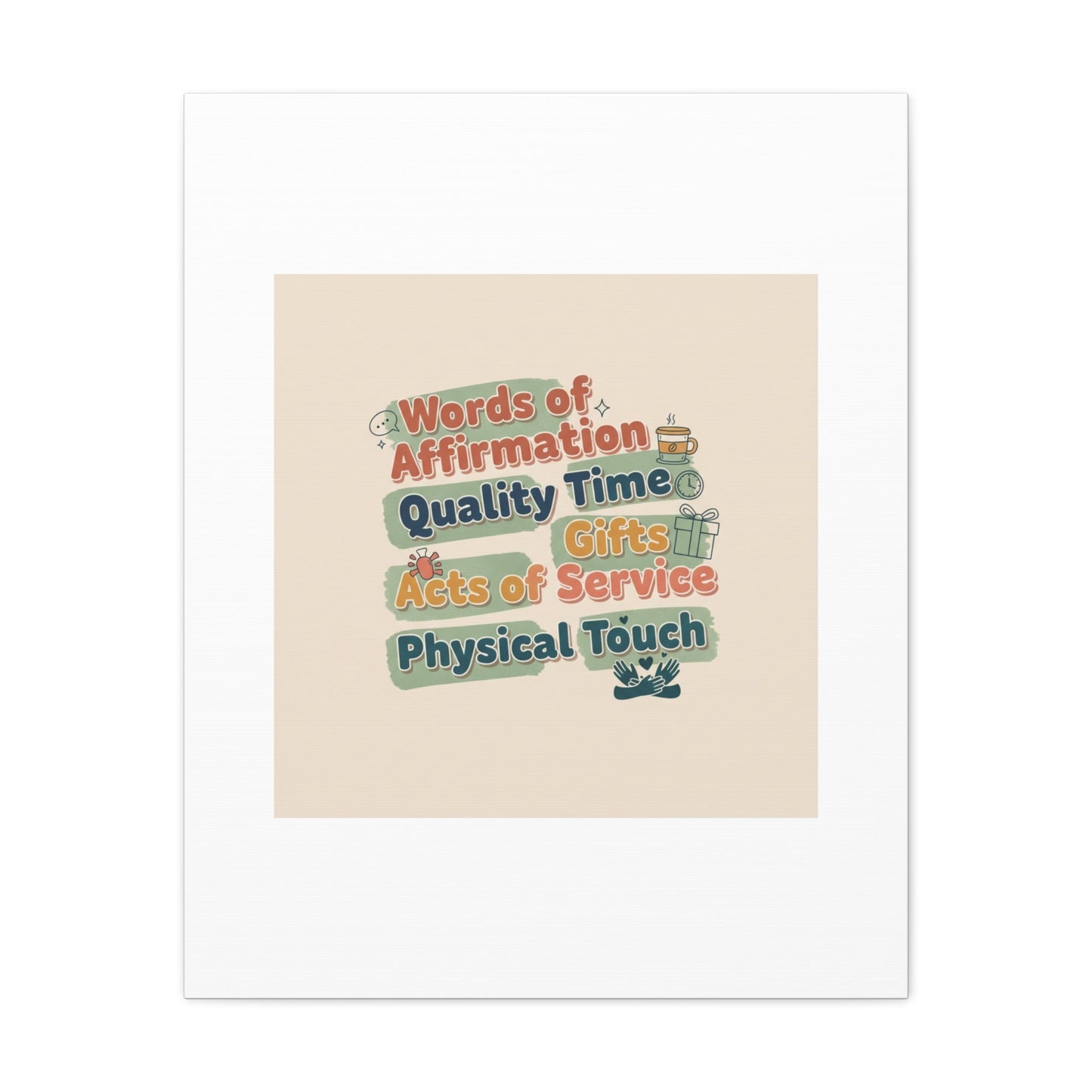Love Languages List Matte Canvas Wall Art | love language meme, relationship humor