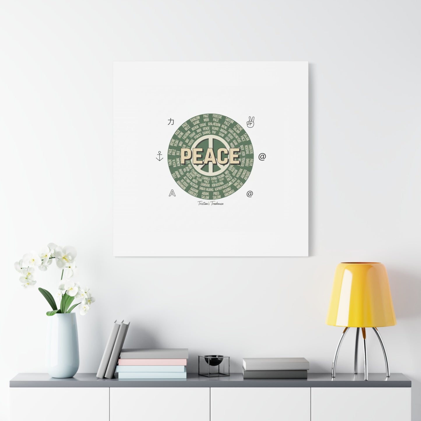 Peace doodle canvas | hand drawn sketch aesthetic, handwritten message