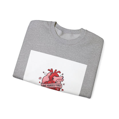Anatomic Heart Patch Crewneck Sweatshirt | anti love graphic, punk Valentine