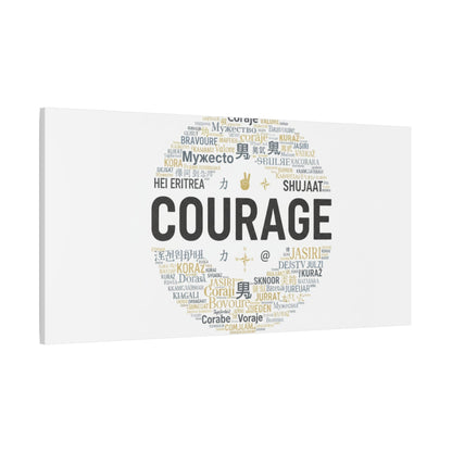 Courage Word Cloud Canvas | Fresh-Start Minimalism art print