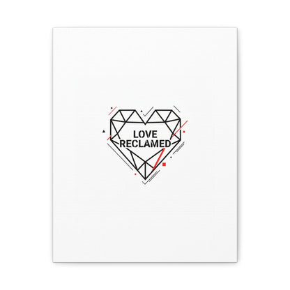 Love Reclaimed Canvas | modern heart design, minimalist love icon