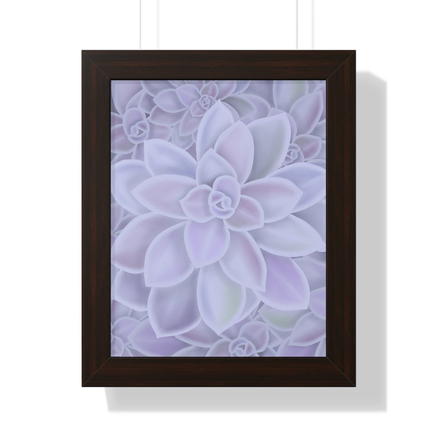 Graptopetalum Murasaki Succulent Pattern Framed Print – Botanical Wall Art
