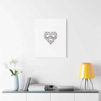 Love Reclaimed Canvas | modern heart design, minimalist love icon