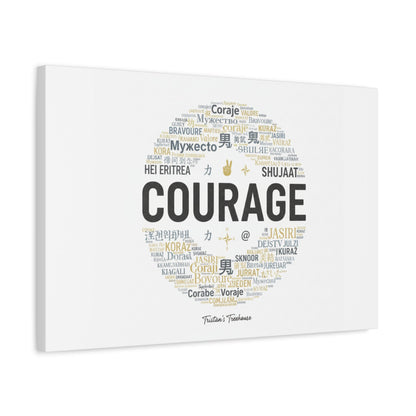Courage Word Cloud Canvas | Fresh-Start Minimalism art print