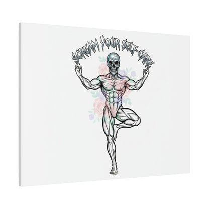Scream Your Self-Care Canvas | Heavy Metal Wellness, Gothic Wellness Quote