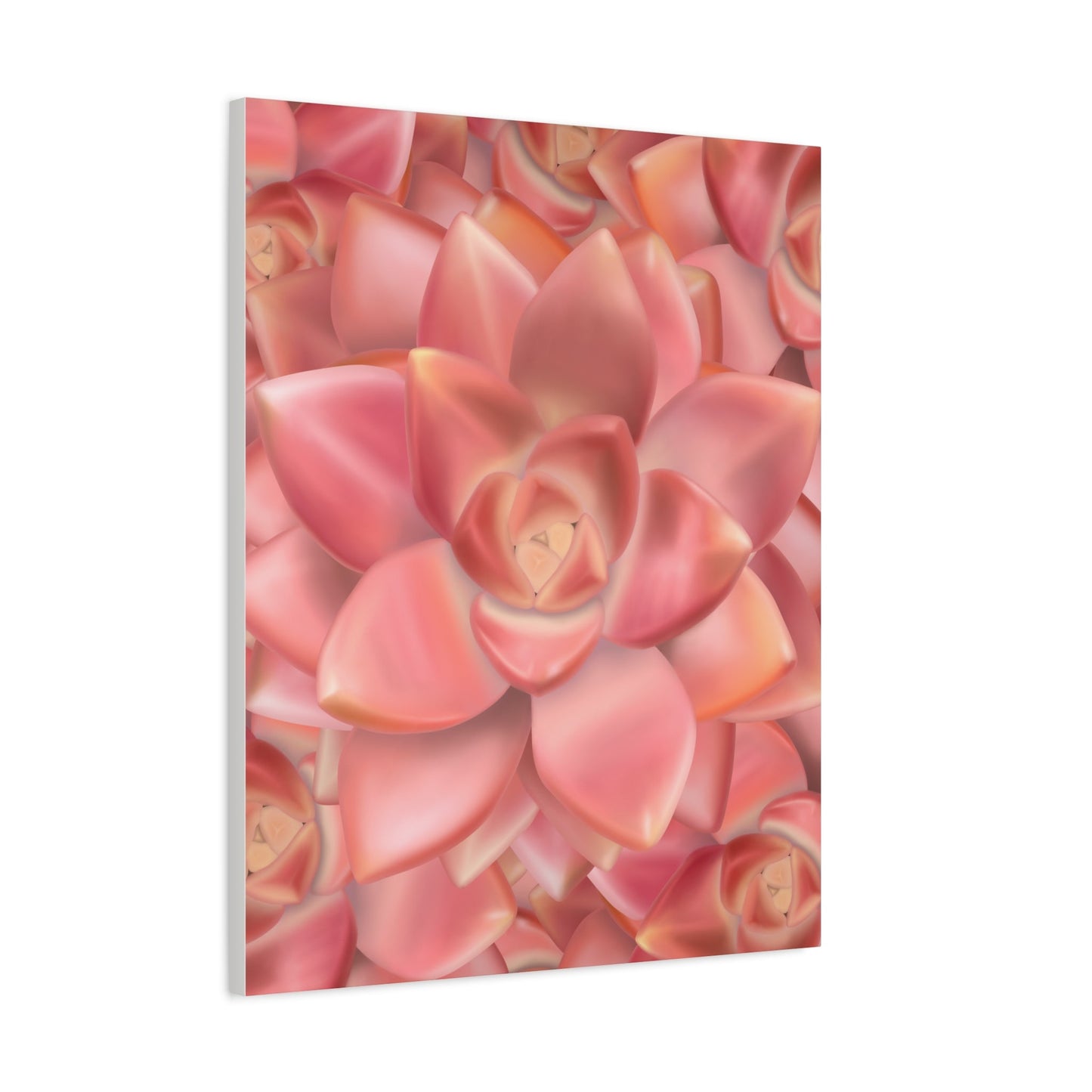 Graptosedum California Sunset Succulent Pattern Canvas Print – Botanical Wall Art