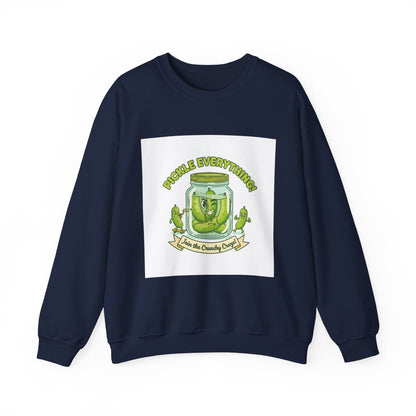 Pickle Everything jar crewneck | pickle lover sweatshirt, brine design
