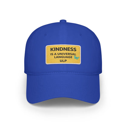 Kindness Is A Universal Language Patch Cap — Red Low Profile Baseball Hat