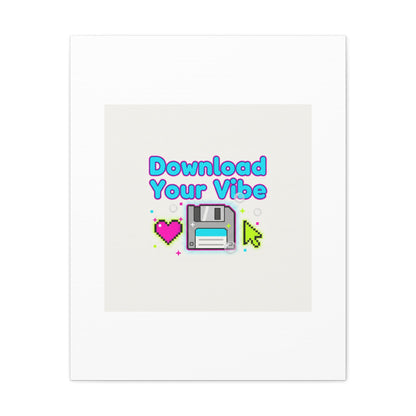 Download Your Vibe Canvas | Y2K Retro Tech, Pixel Floppy Disk Poster