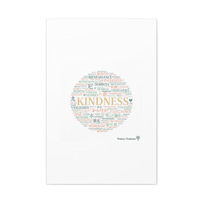 Kindness Word Cloud Canvas | Fresh Start Minimalist Wall Art