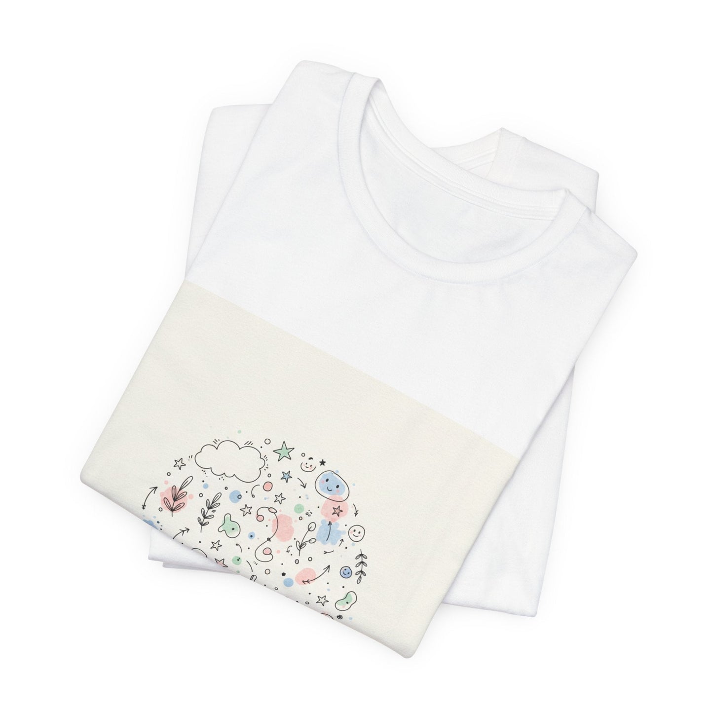 Botanical Doodle Circle Tee | hand drawn line drawing, sketch pattern